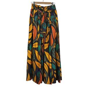 Advance Apparels Skirt Womens One Size Black Mulitcolor Bold Floral Boho African